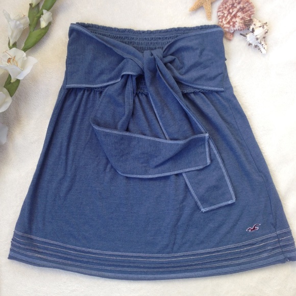 CLEARANCE  Hollister Strapless Tie Back Top - Picture 2 of 5