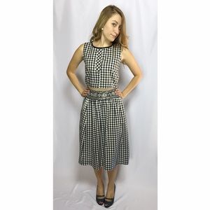 🎈SOLD🎈Vintage black & white checked dress.