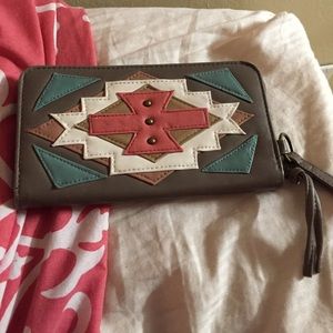 Aztec printed wallet
