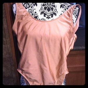 Nude colored swim suit/ body suit