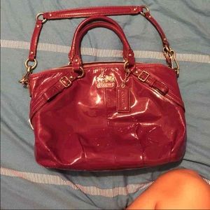 Purple Patent Coach Madison handbag