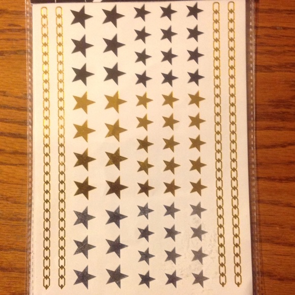 I set left. Gold foil rub on tattoos - Picture 3 of 3