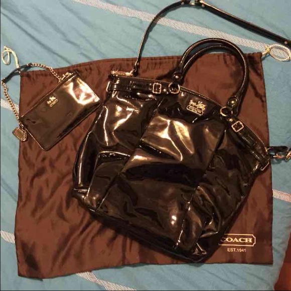 Black patent Coach Madison