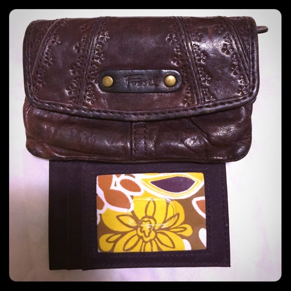 Fossil dark purple wallet