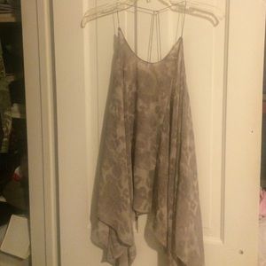 Guess lavender and gray sheer tank