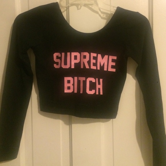 Married to the mob long sleeve crop top