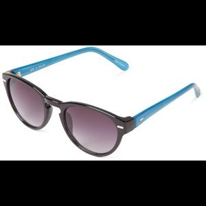 COLE HAAN Wayfarer Womens Black/Blue Sunglasses