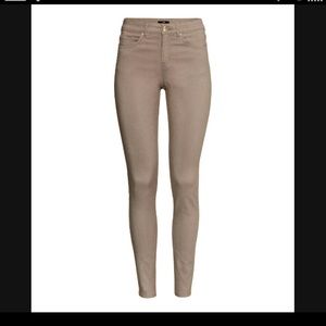 H&M Slim-Fit Pants/Jeans in Light Taupe