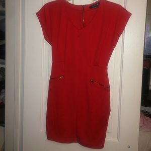 Red formed dress