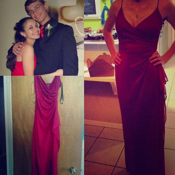 Red formal dress