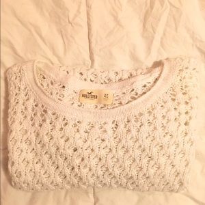 Hollister white knit sweater