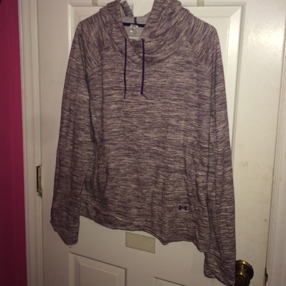 Under Armour grey and purple hoodie