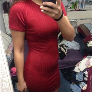 FOREVER 21 red bodycon t-shirt dress