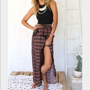 Sabo Skirt Peacock Skirt Sz S