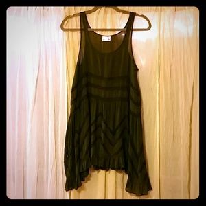 Army green combo free people slip