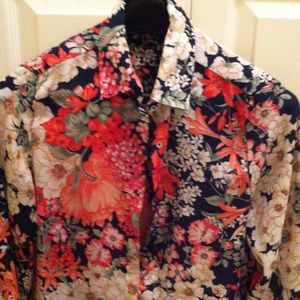Zara floral blouse