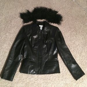 Leather coat