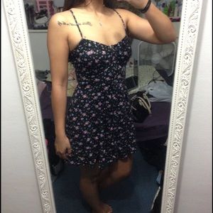 American Eagle black floral dress