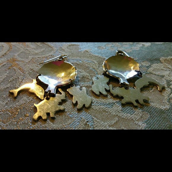 Vintage World Tree & animal earrings. - Picture 3 of 6