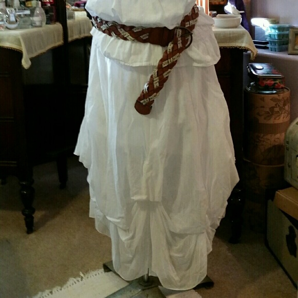 White multi layer skirt