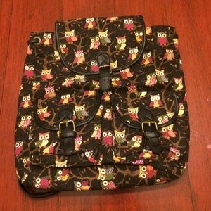 Owl Printed Backpack
