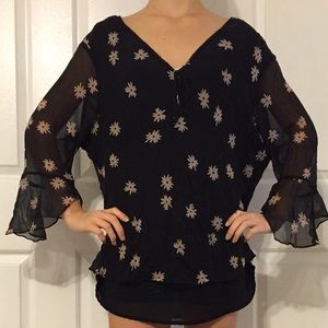 Vintage flower blouse!! 🌻