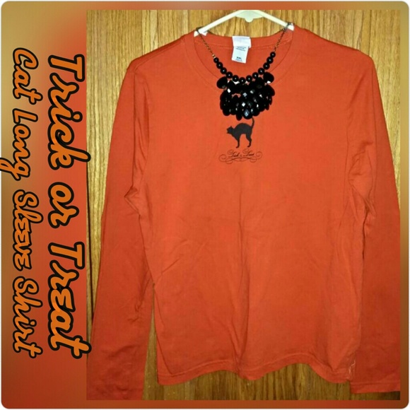 🎀🎃🎃🎃Trick or Treat Cat Halloween Top🎃🎃🎃