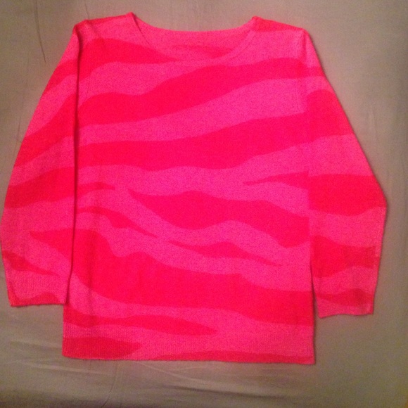 ASOS Red & Pink Tiger Print Sweater Size M