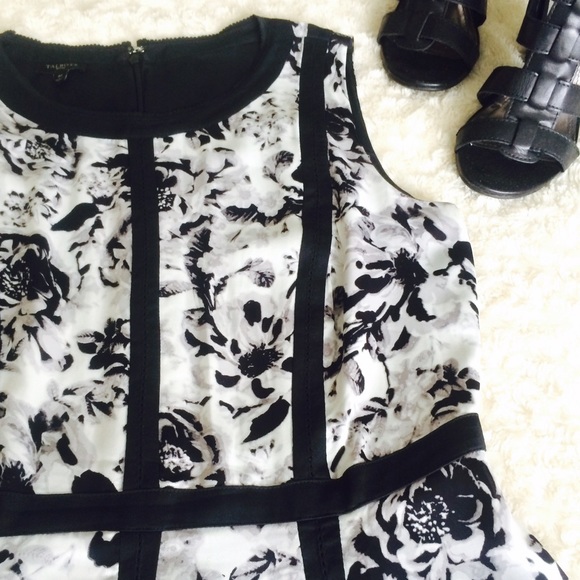 Talbots Black & Grey Floral Dress