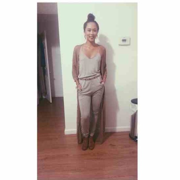 Grey X Back Romper
