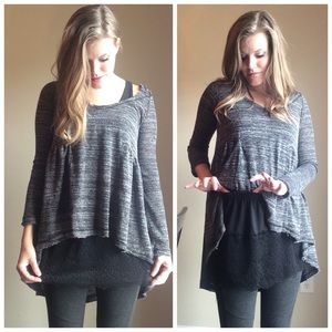 Black lace shirt extender