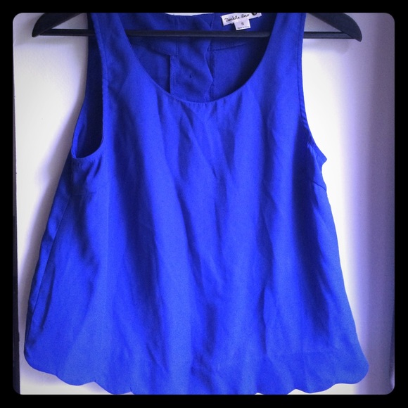 Double Zero Blouse, cropped back & scalloped {S}