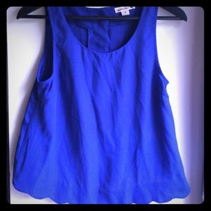 Double Zero Blouse, cropped back & scalloped {S}