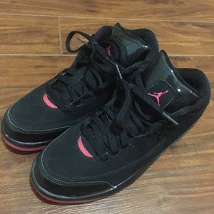 Jordans pink and black size 7