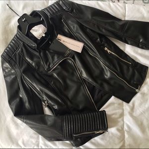 NWT XS Zara leather jacket
