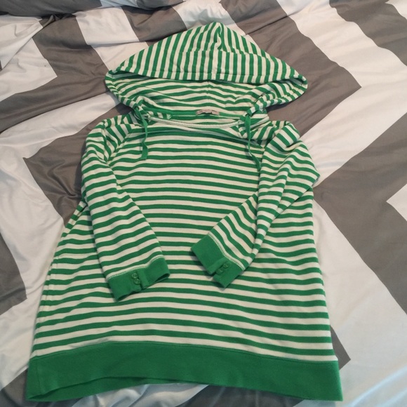 GAP Hooded Sweatshirt size L Green and White