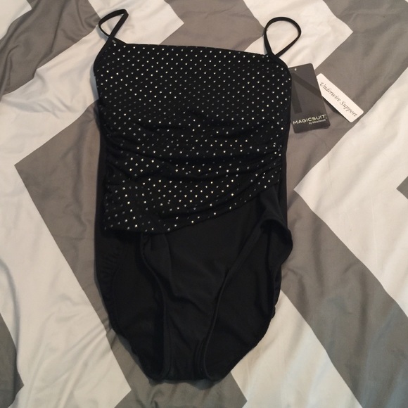 NWT Black Magicsuit by Miraclesuit swimsuit sz 12 - Picture 1 of 4