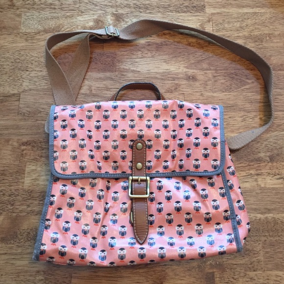 Fossil owl print crossbody purse
