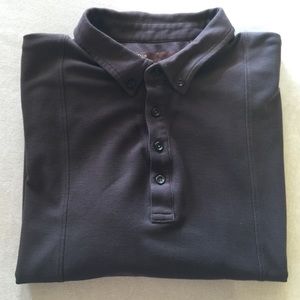Perry Ellis Luxe Pique Men's Polo Brown size XXL