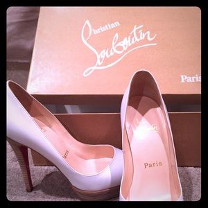 Christian Louboutin size 36 NEW white peep toe.
