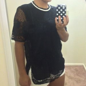Black Lace Blouse