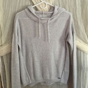 Cowl style hooded sweater