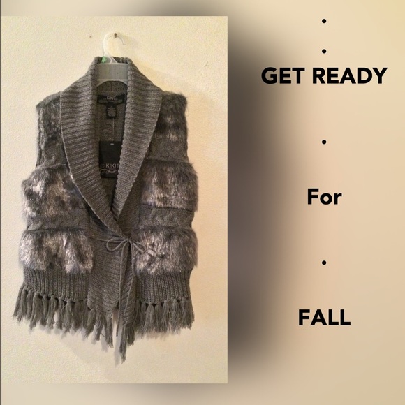 Gray fur, sweater vest