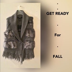 Gray fur, sweater vest