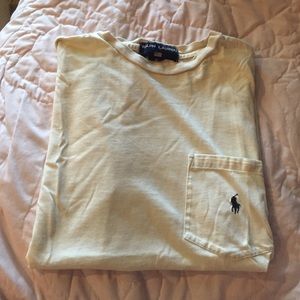 light yellow polo t shirt