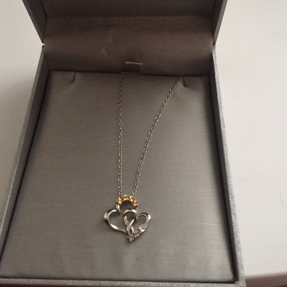 Double heart necklace