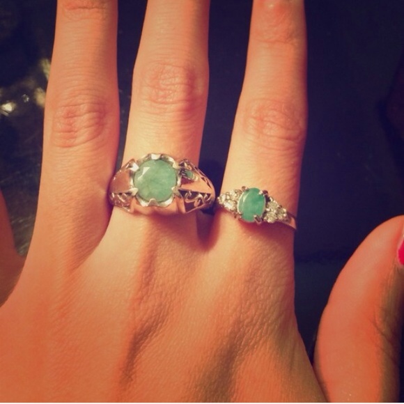 snake cuff and 2 rings