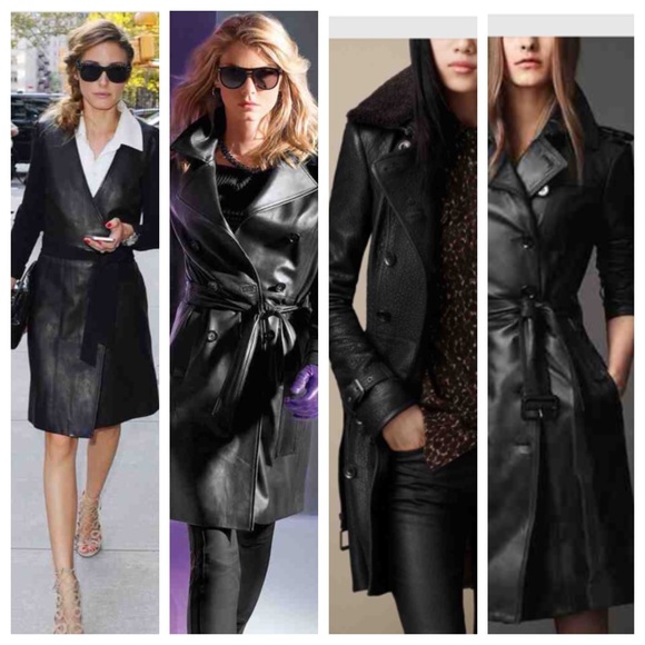 LEATHER TRENCH COAT