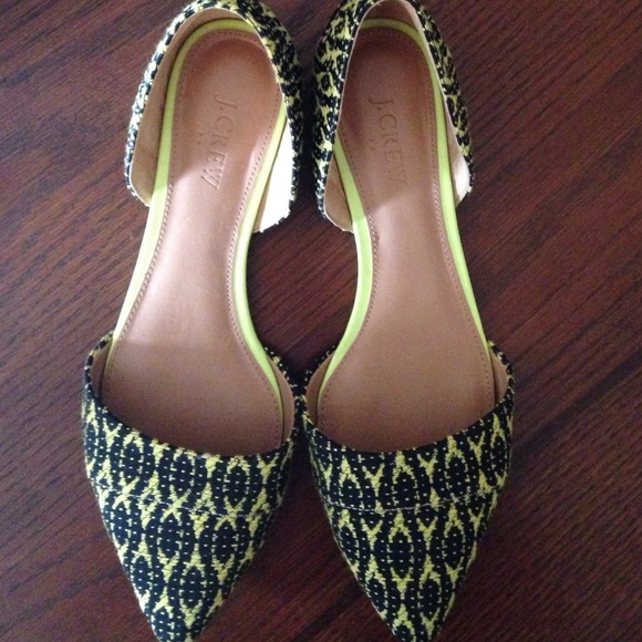 J. Crew Patterned D'orsay Flats