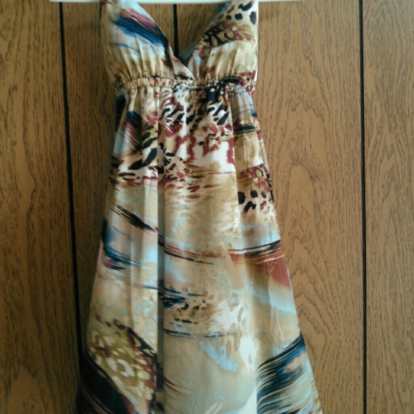 Women's Junior Large Halter Top Sun Beach Dress